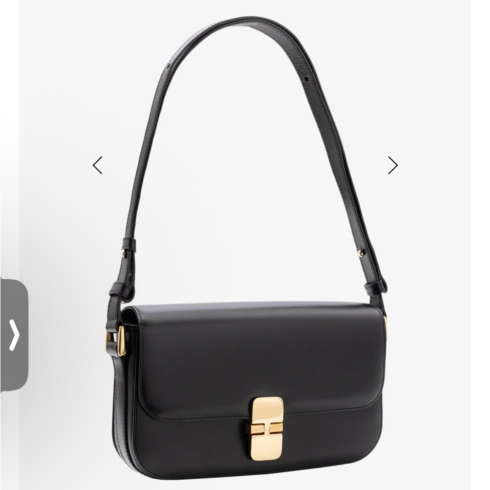 Authentic A.P.C. Grace Baguette Shoulder Bag - Black